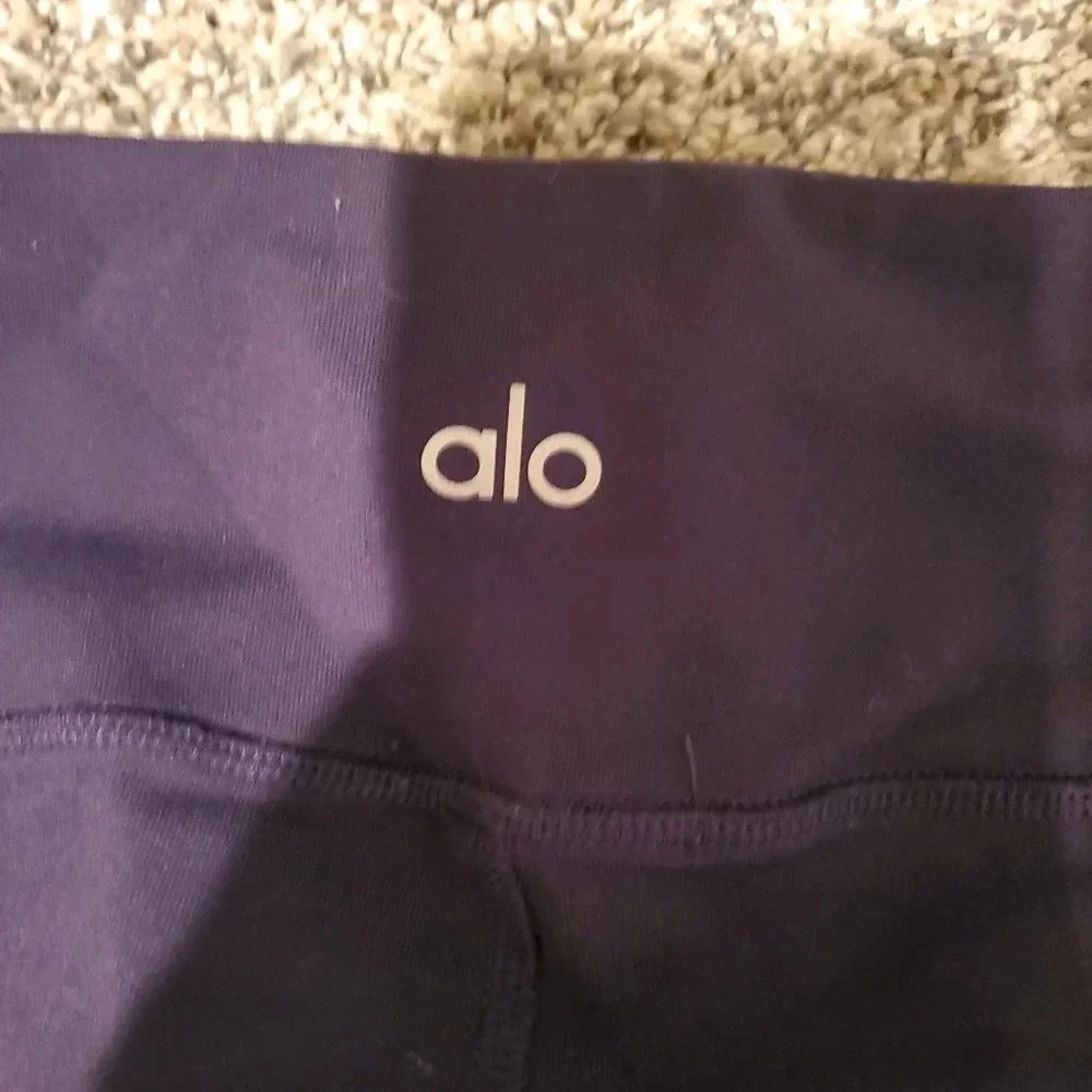 Alo Yoga Blue Mesh Panel Leggings XS